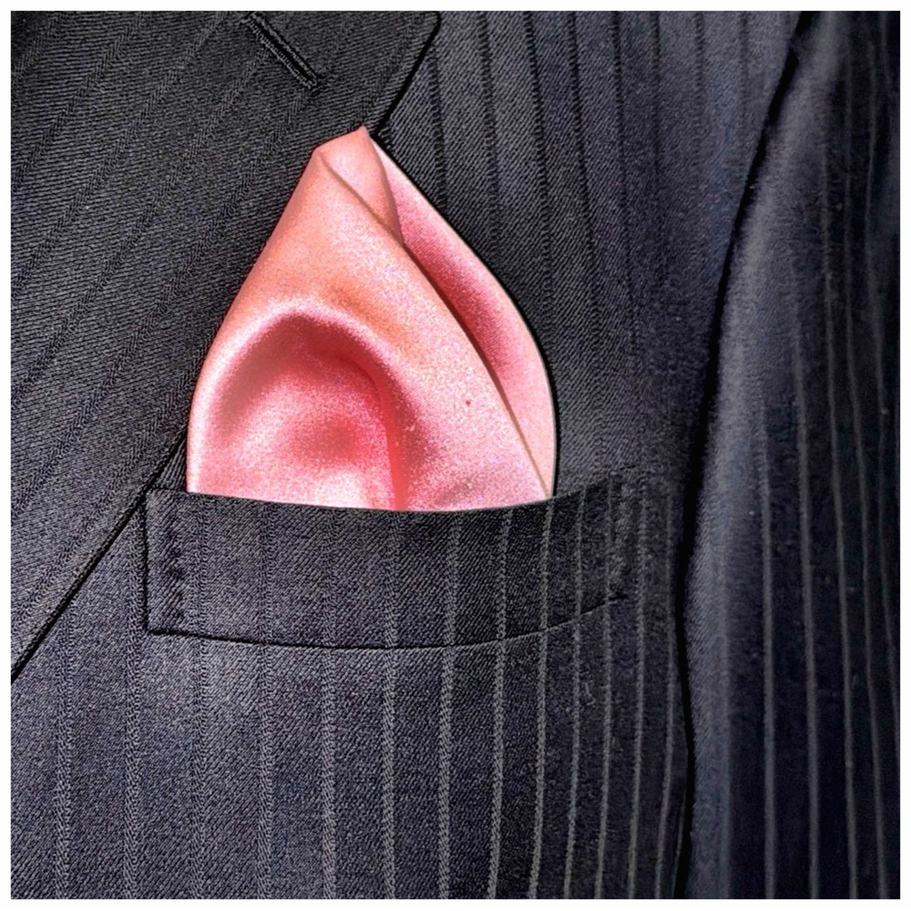 Source Unknown Pink Satin Pocket Square